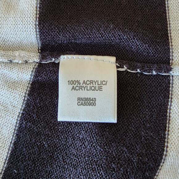 Van Heusen Striped V-Neck Knit Sweater L - Picture 7 of 10